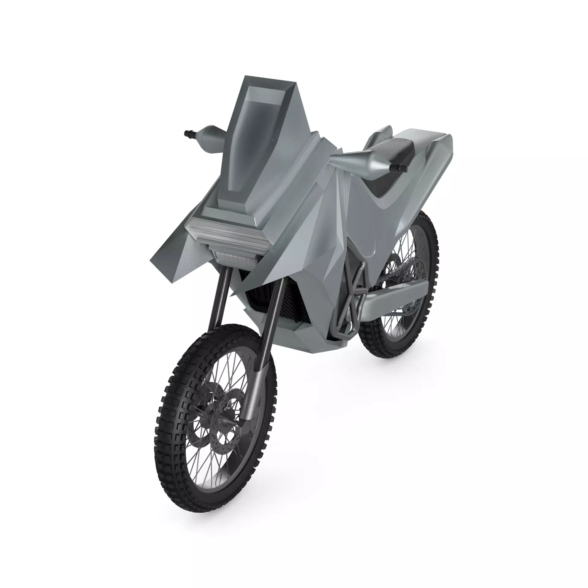 Adventure Motorcycle 3D model_0