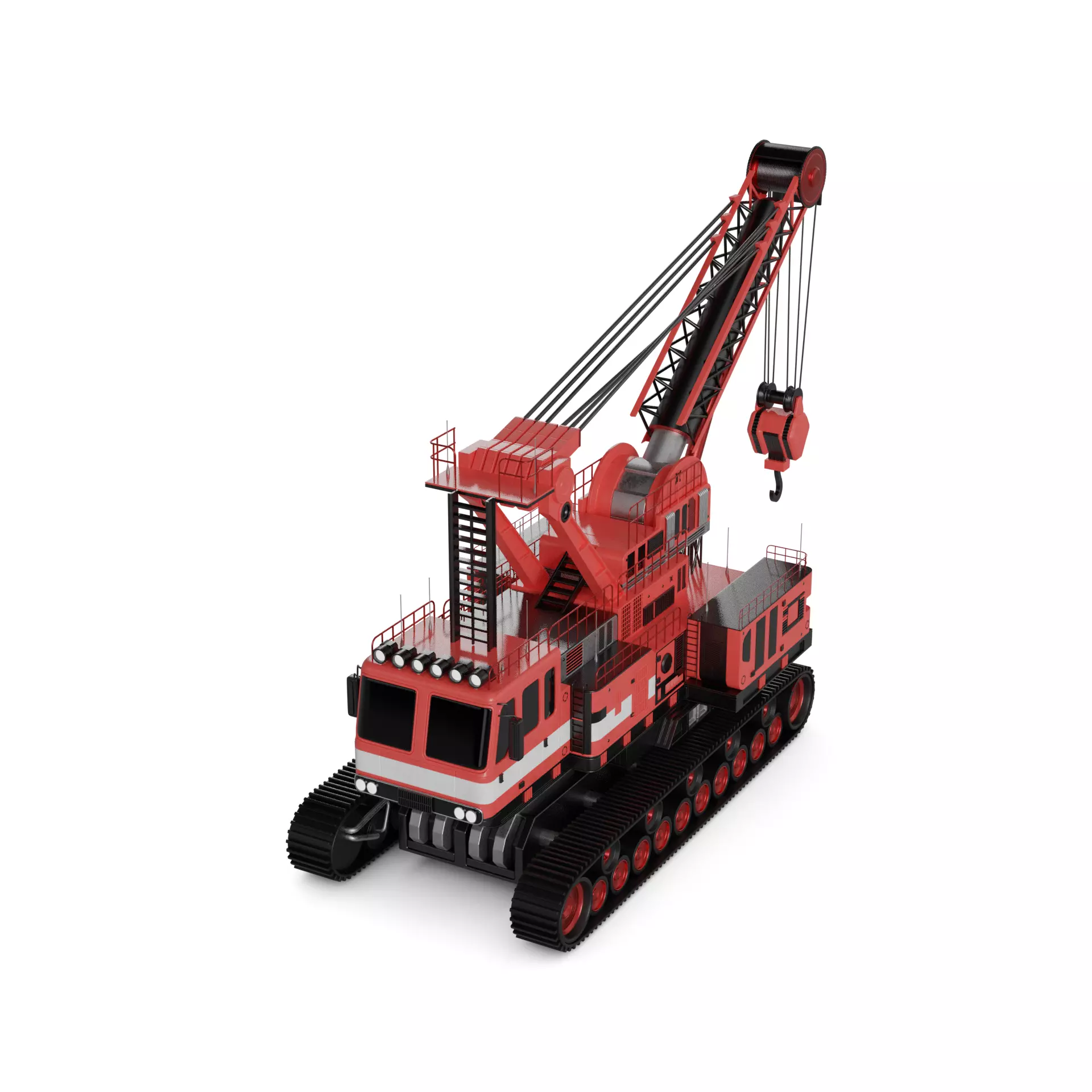 Snowcat Mounted Crane 3D model_0