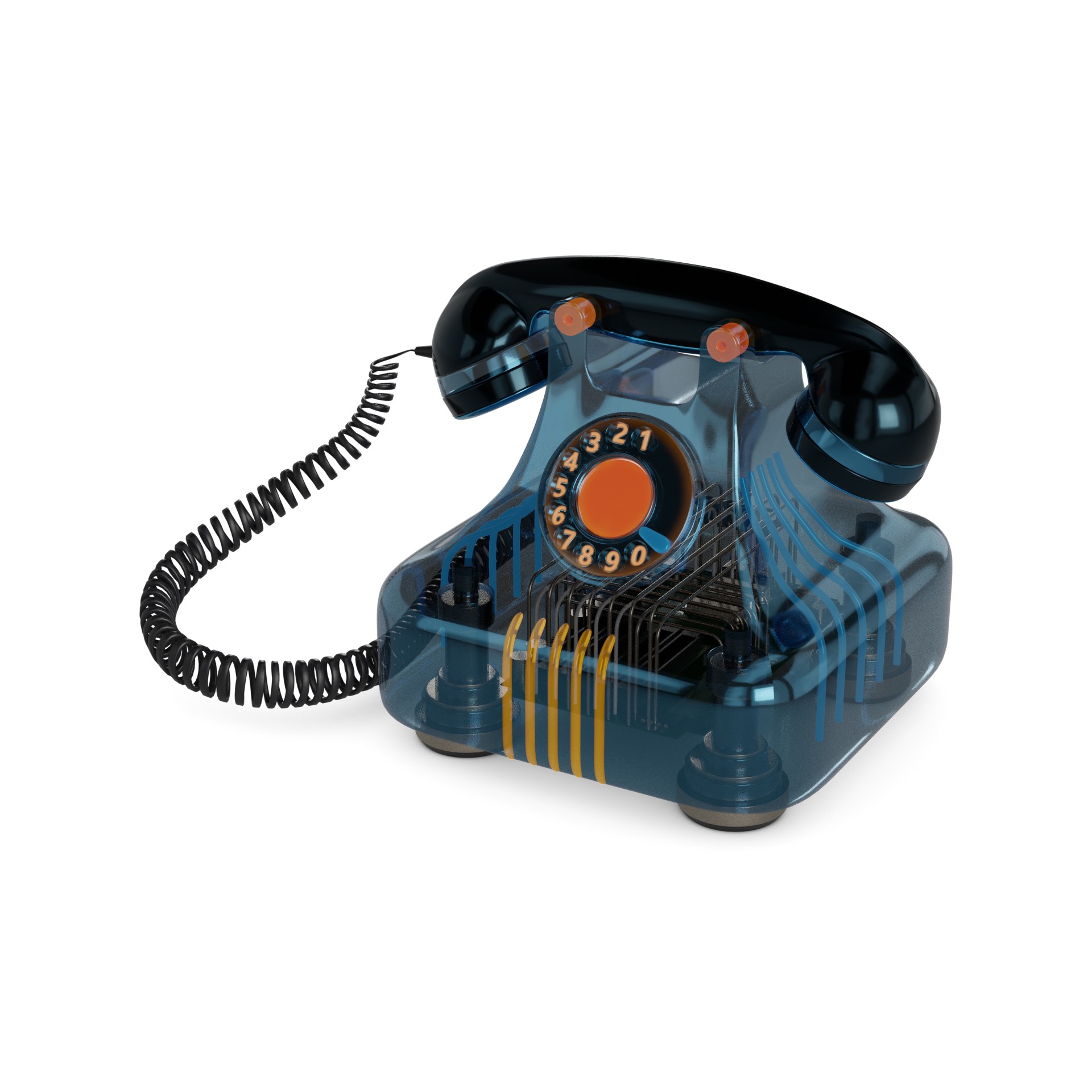 Landline telephone 3D model_3