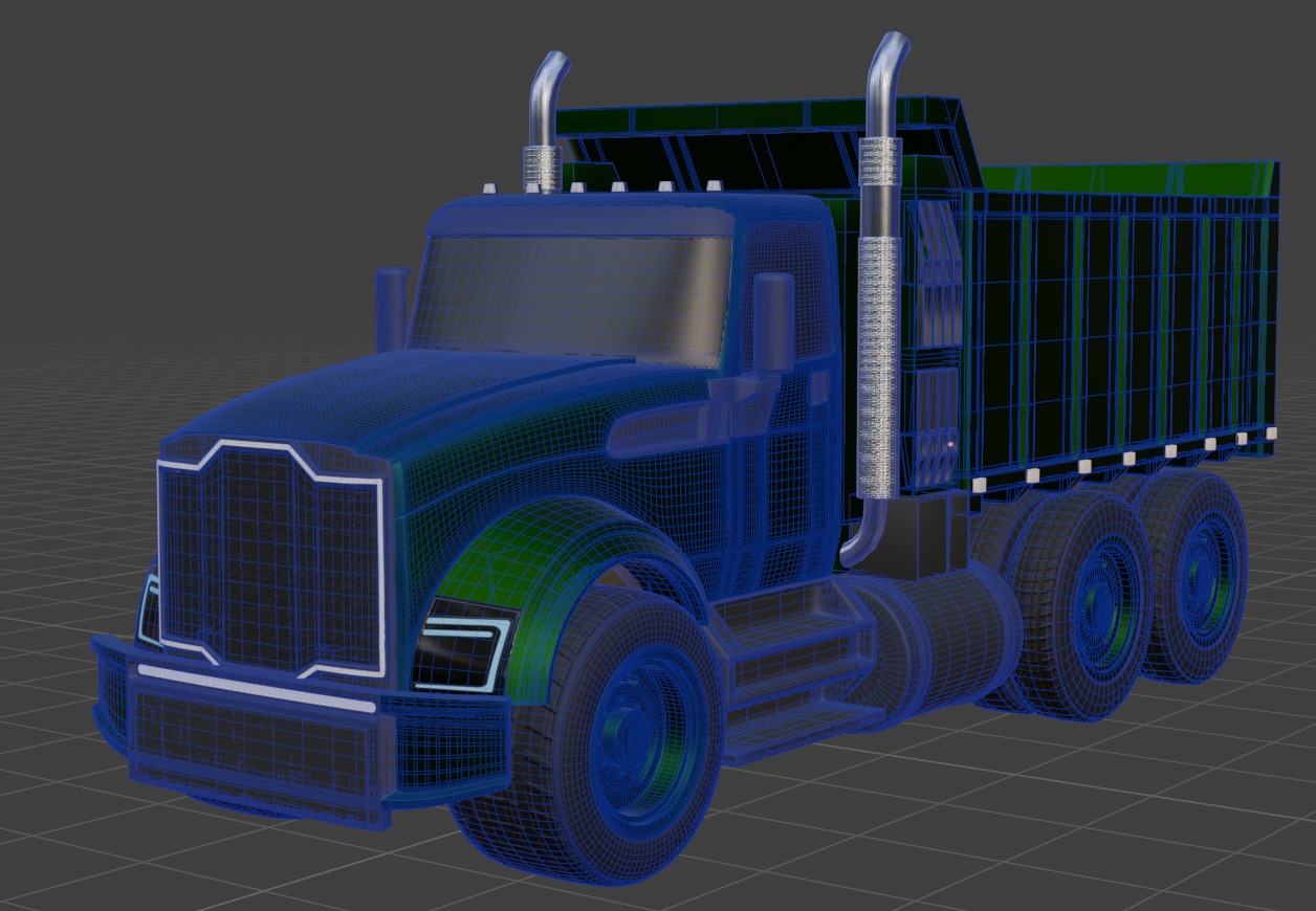 Landscaping Truck 3D model_4