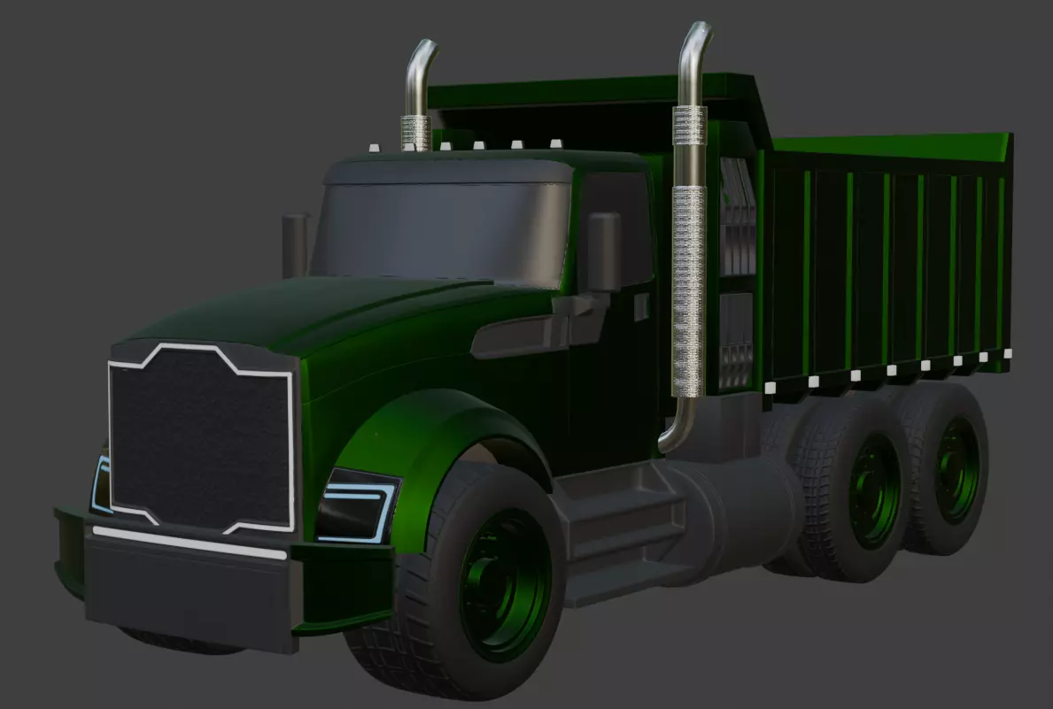 Landscaping Truck 3D model_0