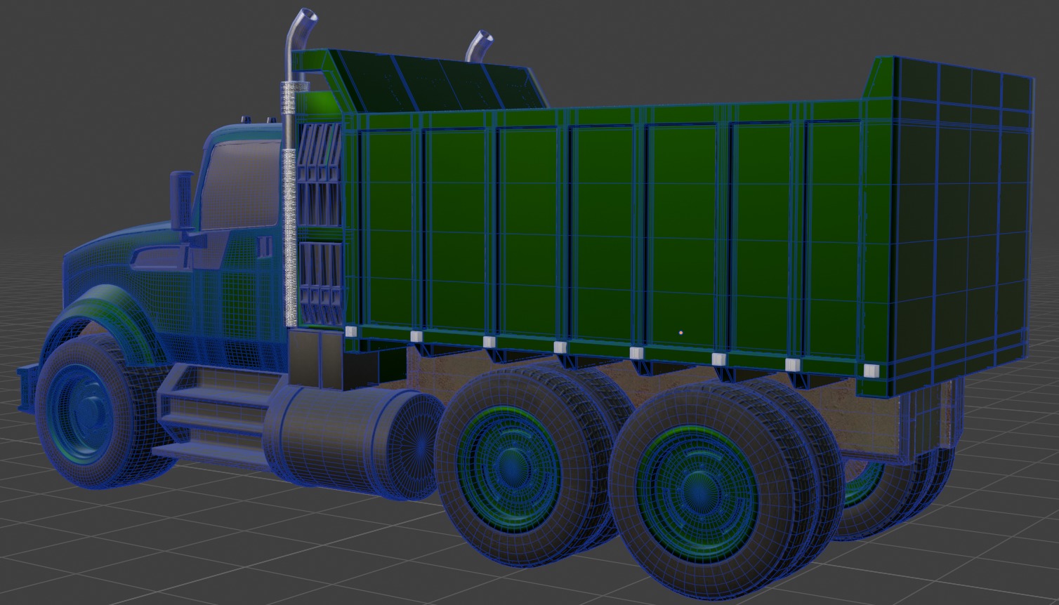Landscaping Truck 3D model_5