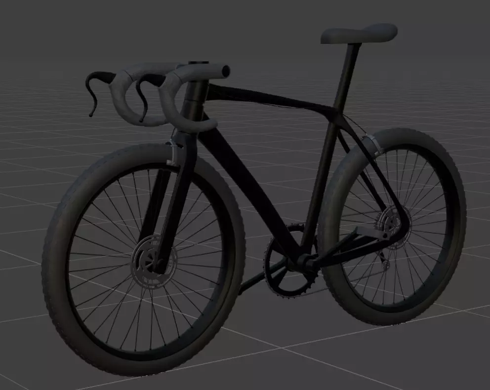 Aero Road Bike Low-poly 3D model_0