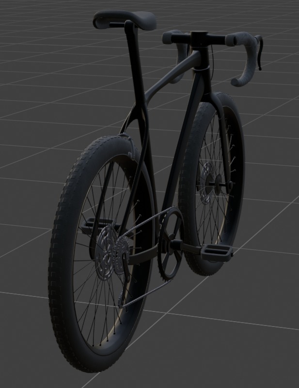 Aero Road Bike Low-poly 3D model_3
