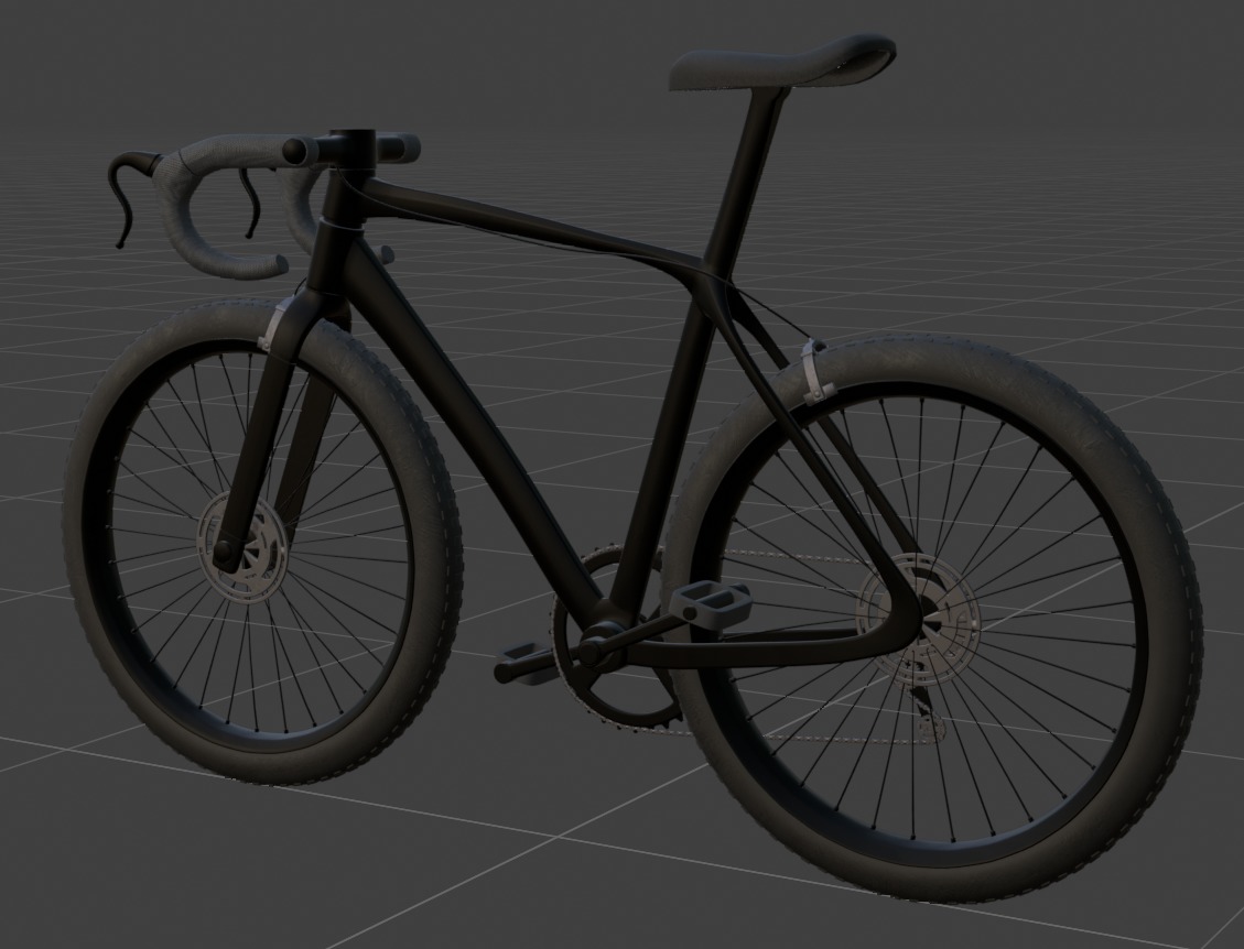 Aero Road Bike Low-poly 3D model_1