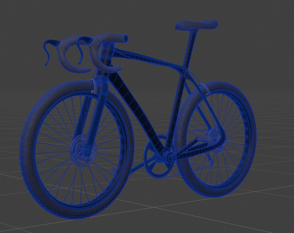 Aero Road Bike Low-poly 3D model_4