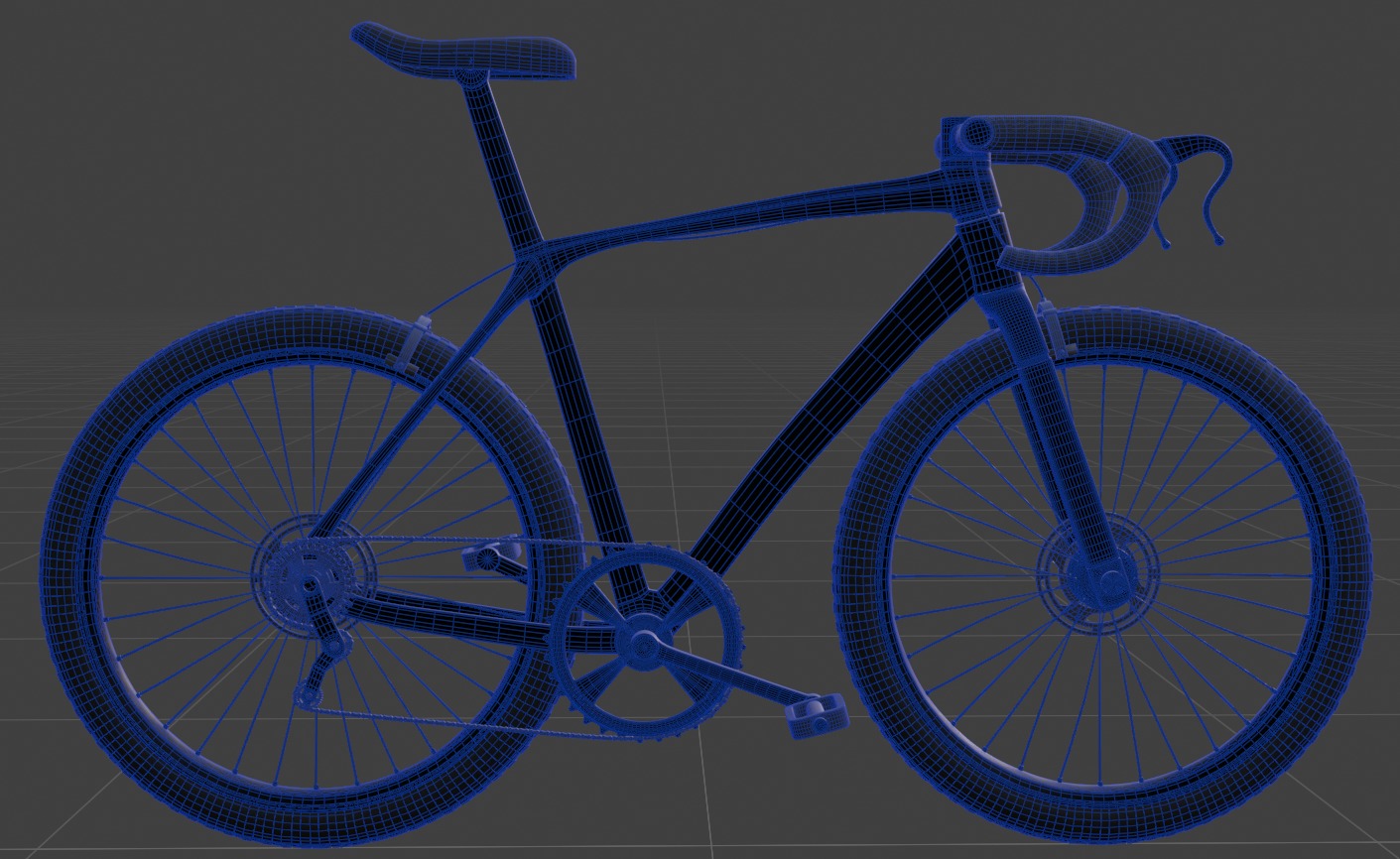 Aero Road Bike Low-poly 3D model_7