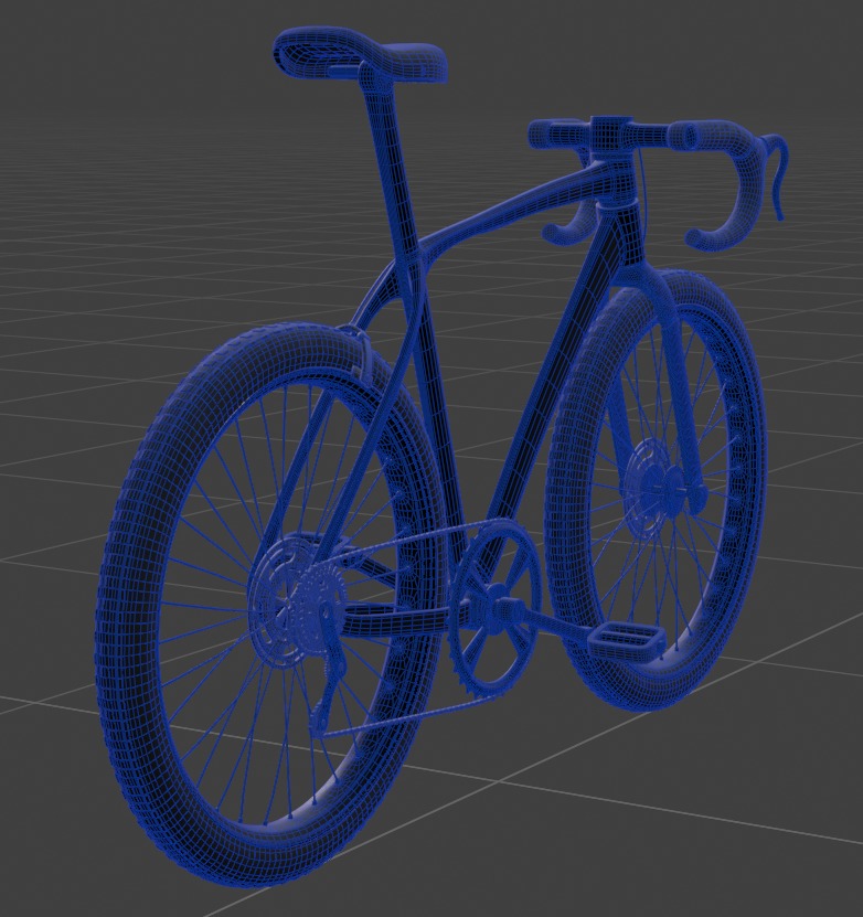 Aero Road Bike Low-poly 3D model_6
