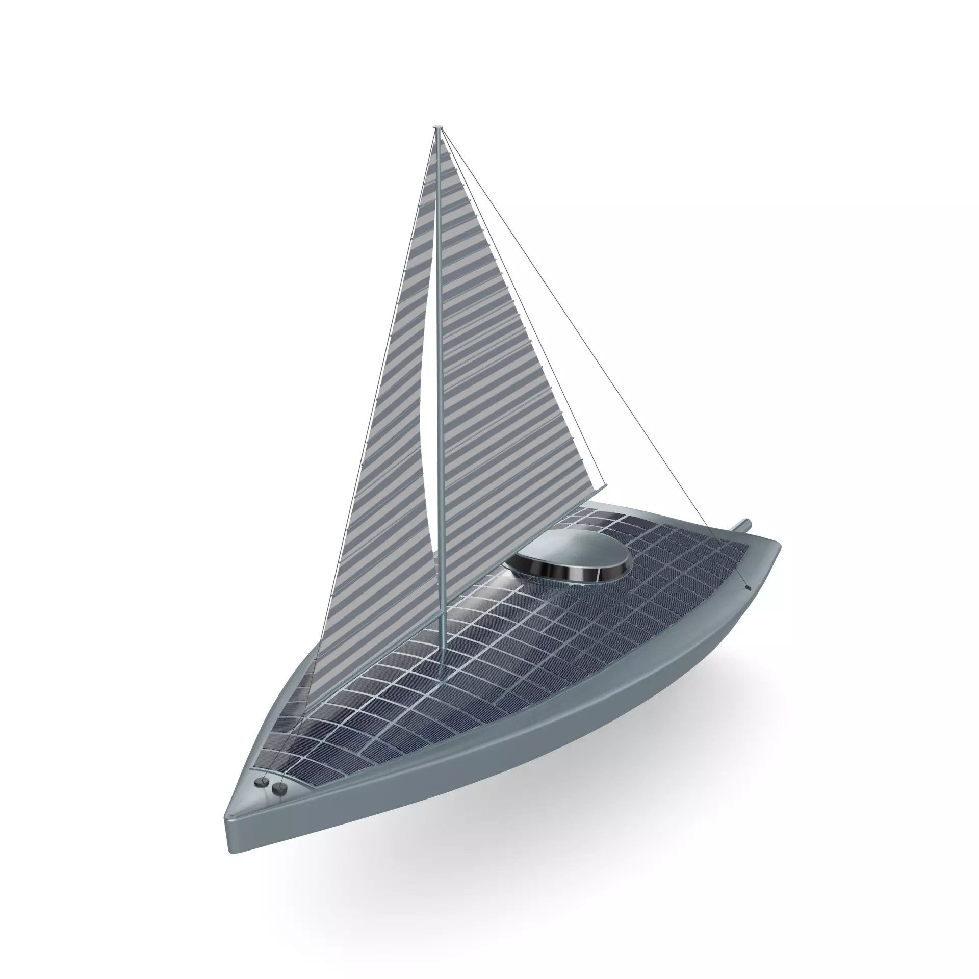 Electric Sailboat 3D model_0