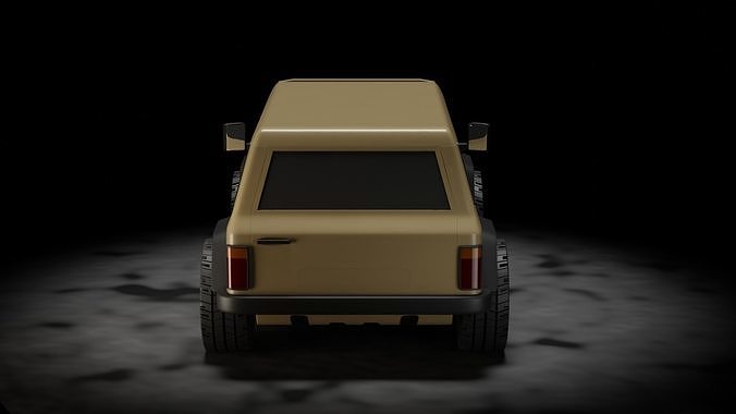 Off-Road car Low-poly 3D model 6