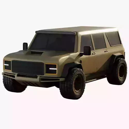Off-Road car Low-poly 3D model