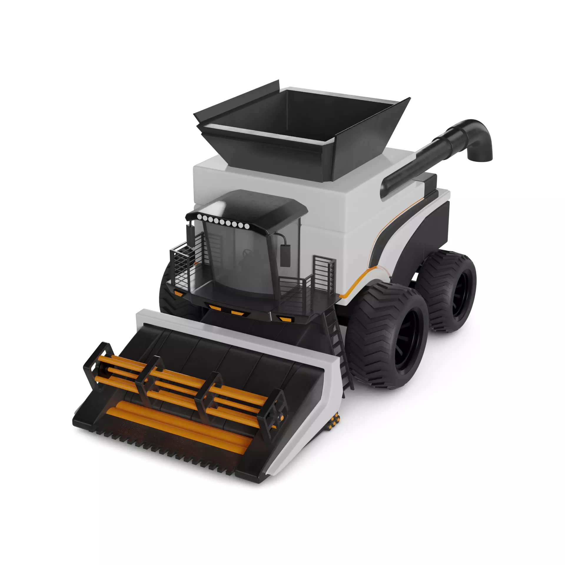 Combine Harvester 3D model_0