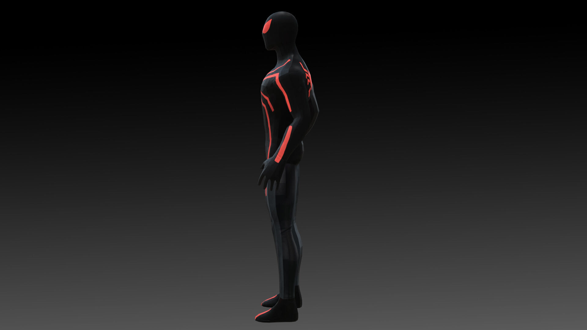 Spider-Man Big Time Suit Marvel 3D Model  High-Quality  Rigged Low-poly 3D model_12