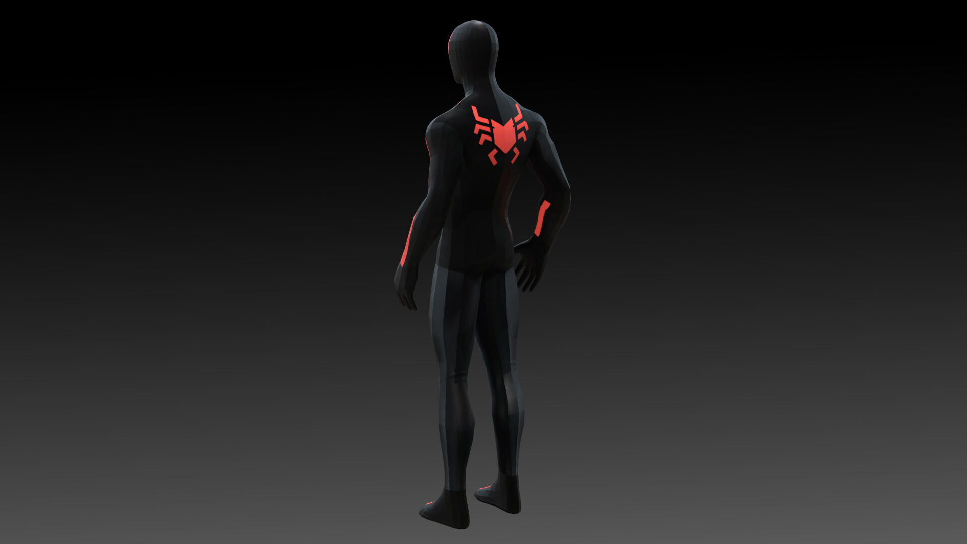 Spider-Man Big Time Suit Marvel 3D Model  High-Quality  Rigged Low-poly 3D model_20