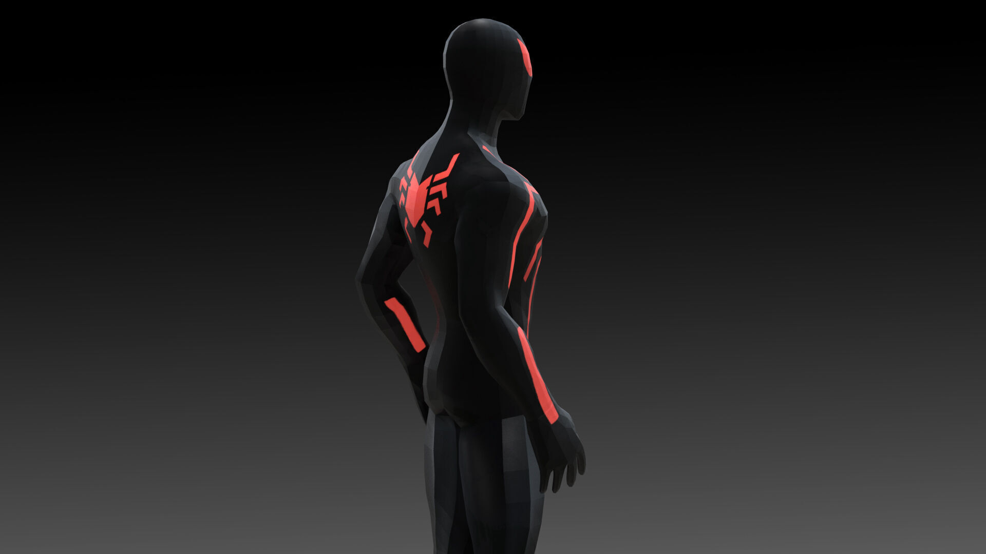 Spider-Man Big Time Suit Marvel 3D Model  High-Quality  Rigged Low-poly 3D model_19