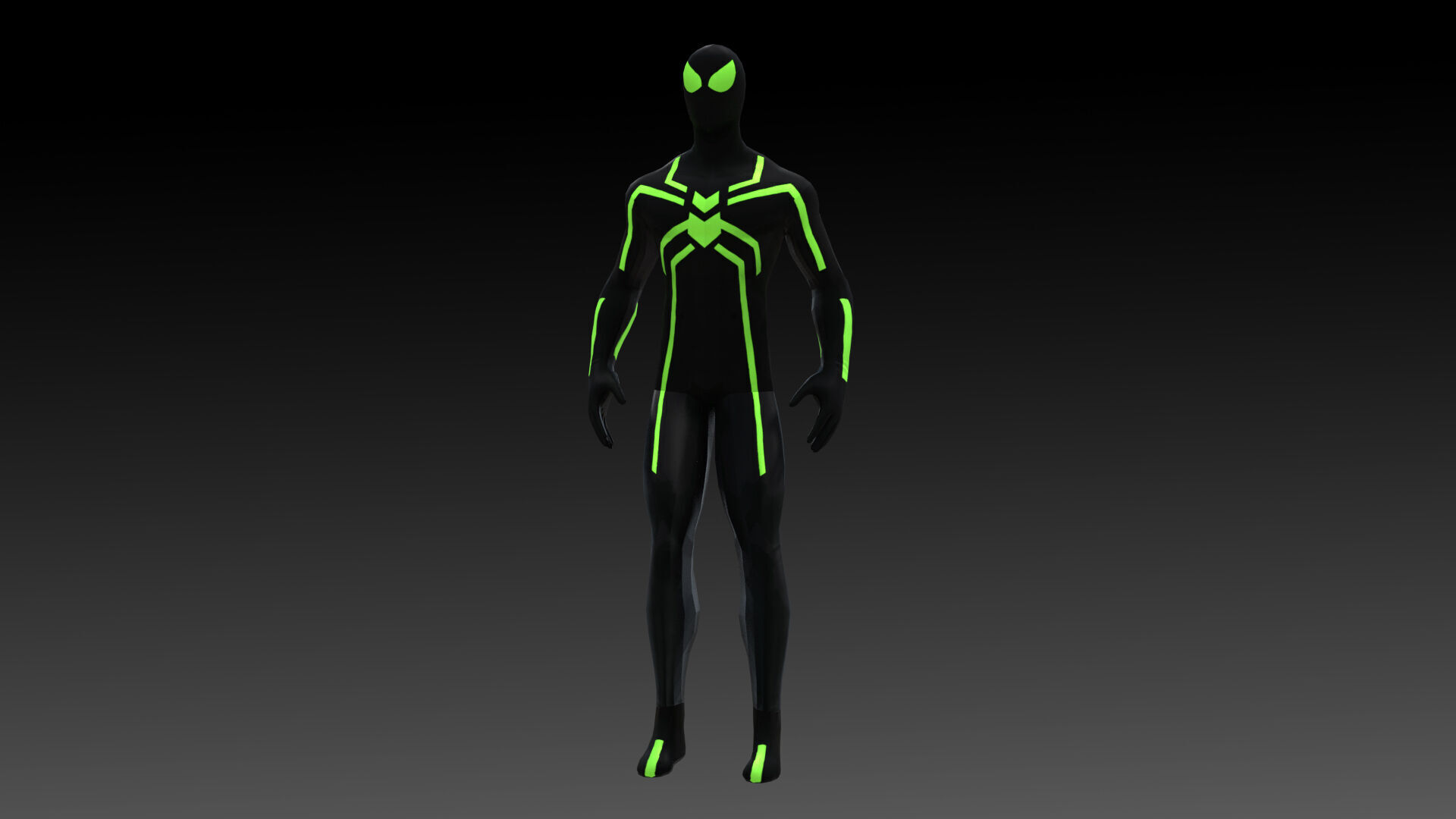 Spider-Man Big Time Suit Marvel 3D Model  High-Quality  Rigged Low-poly 3D model_8