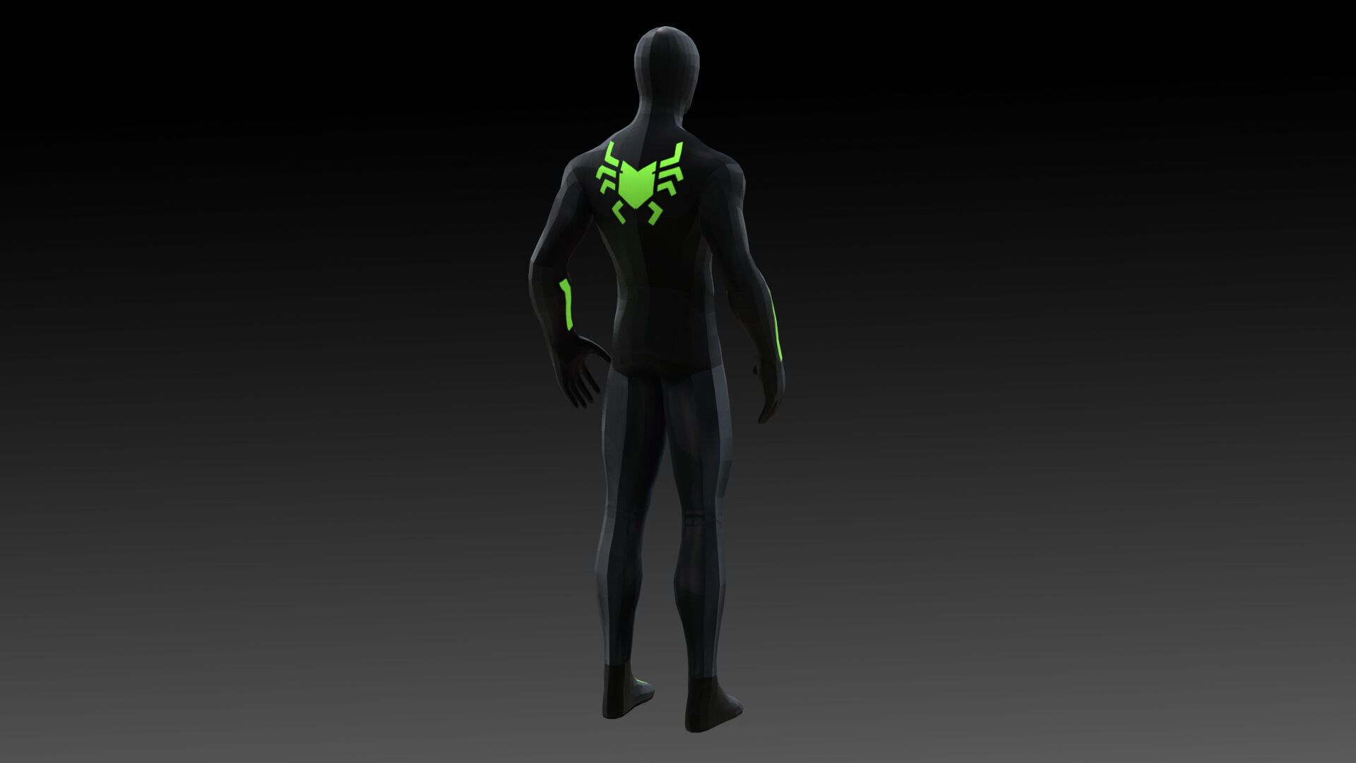 Spider-Man Big Time Suit Marvel 3D Model  High-Quality  Rigged Low-poly 3D model_3