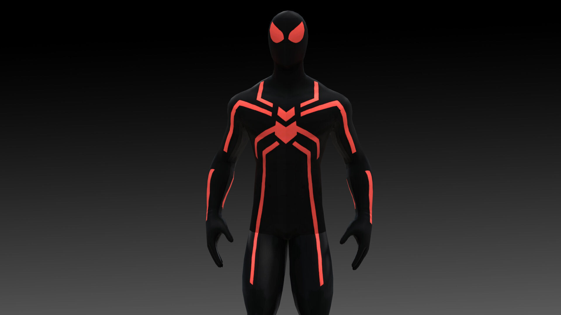 Spider-Man Big Time Suit Marvel 3D Model  High-Quality  Rigged Low-poly 3D model_14