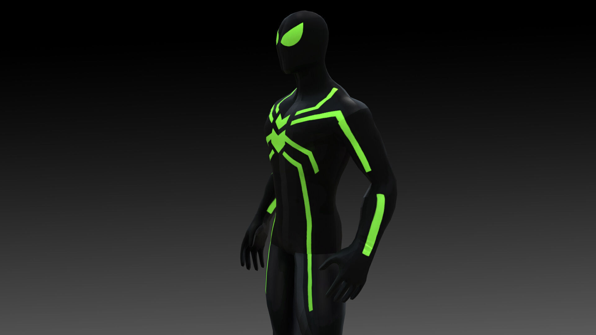 Spider-Man Big Time Suit Marvel 3D Model  High-Quality  Rigged Low-poly 3D model_5