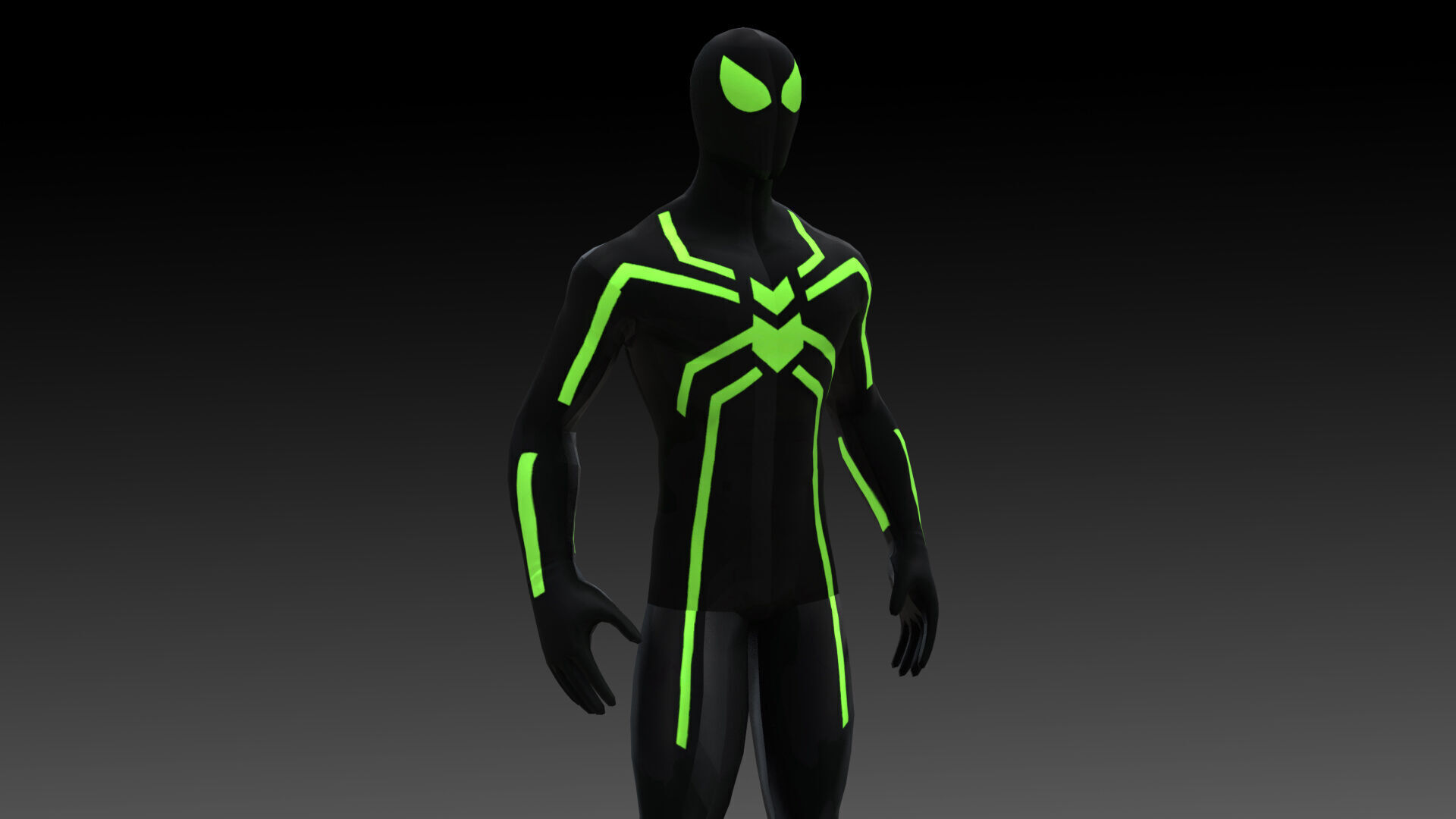 Spider-Man Big Time Suit Marvel 3D Model  High-Quality  Rigged Low-poly 3D model_1