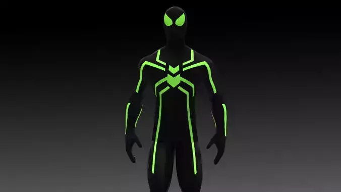 Spider-Man Big Time Suit Marvel 3D Model  High-Quality  Rigged Low-poly 3D model