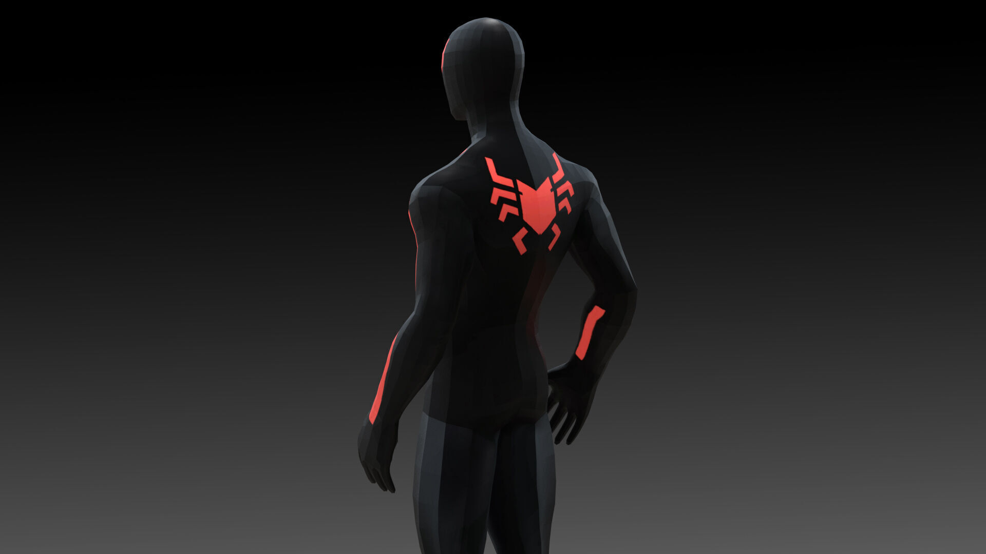Spider-Man Big Time Suit Marvel 3D Model  High-Quality  Rigged Low-poly 3D model_18