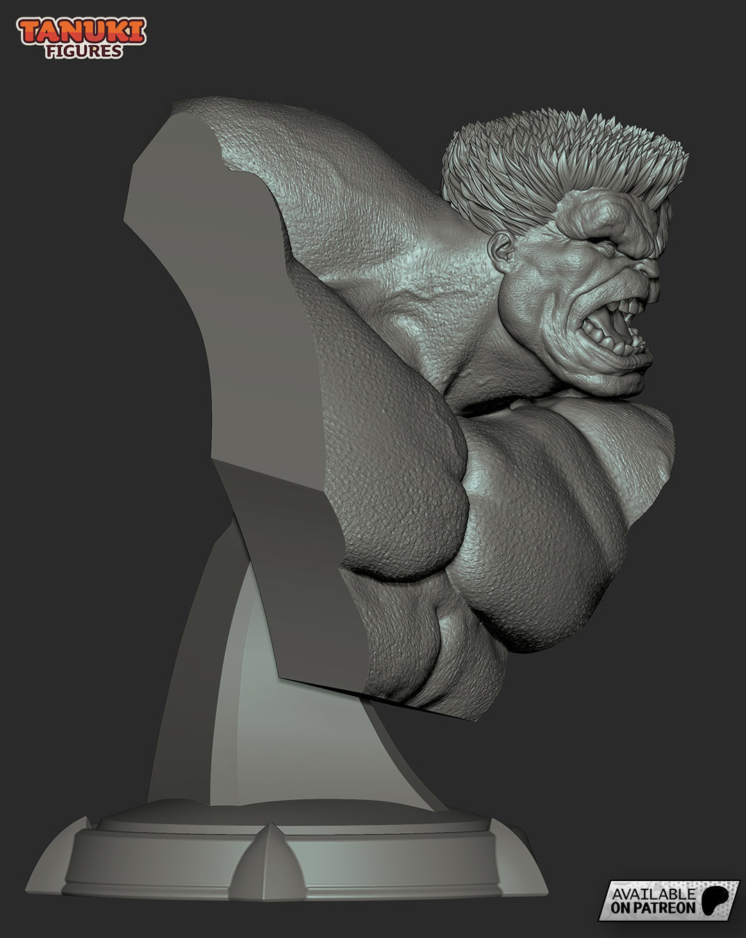 Red Hulk - Bust 3D print model_5