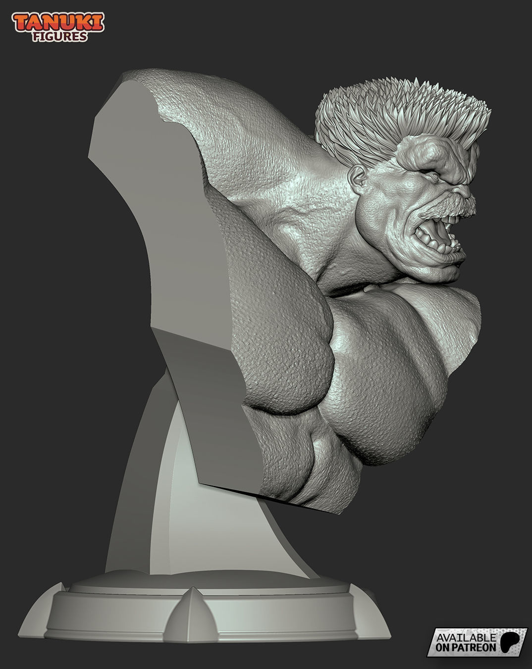 Red Hulk - Bust 3D print model_4