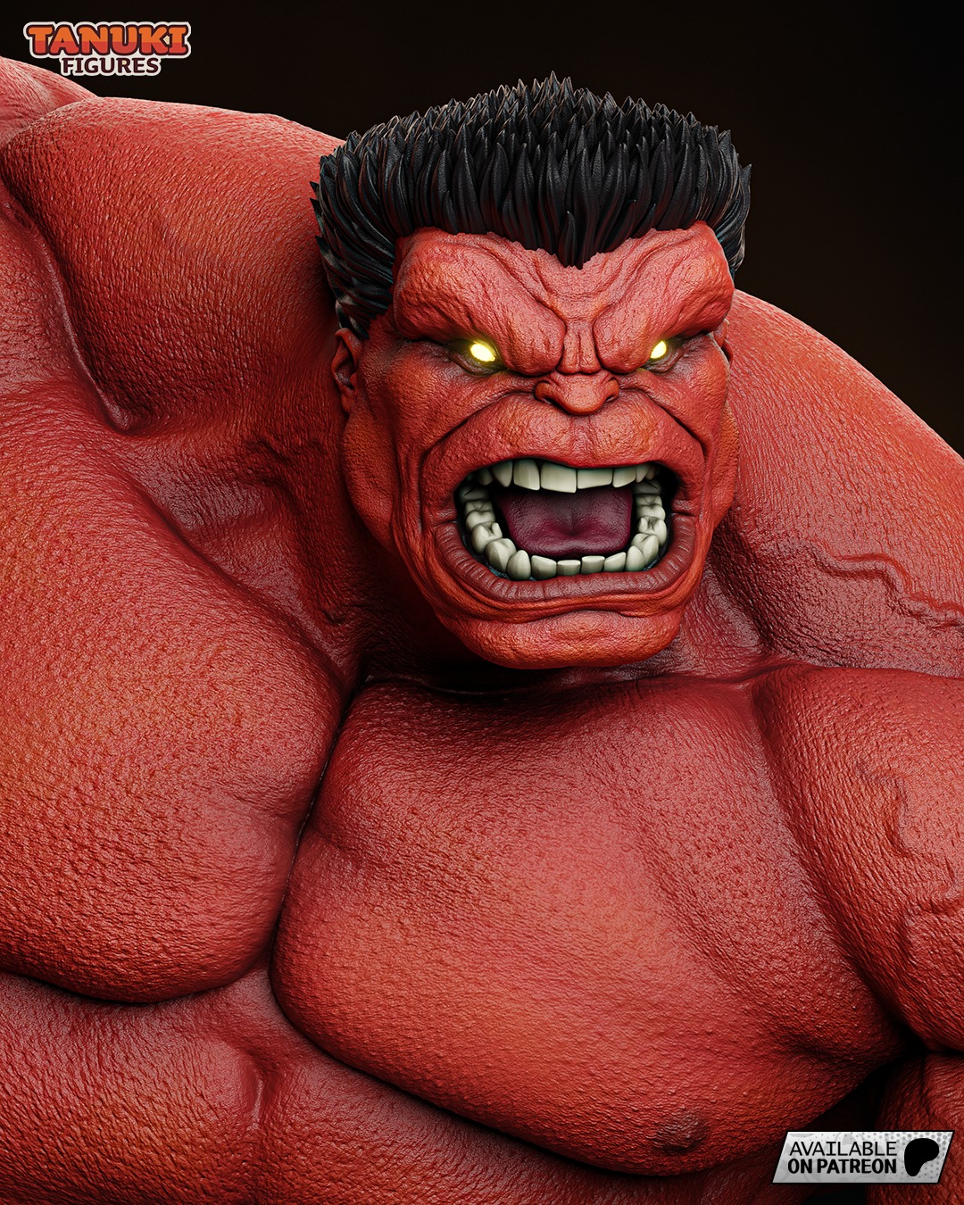 Red Hulk - Bust 3D print model_1