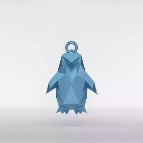 Minimal Penguin Pendant