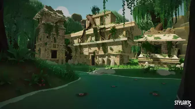 Stylized Ancient Ruins Environment