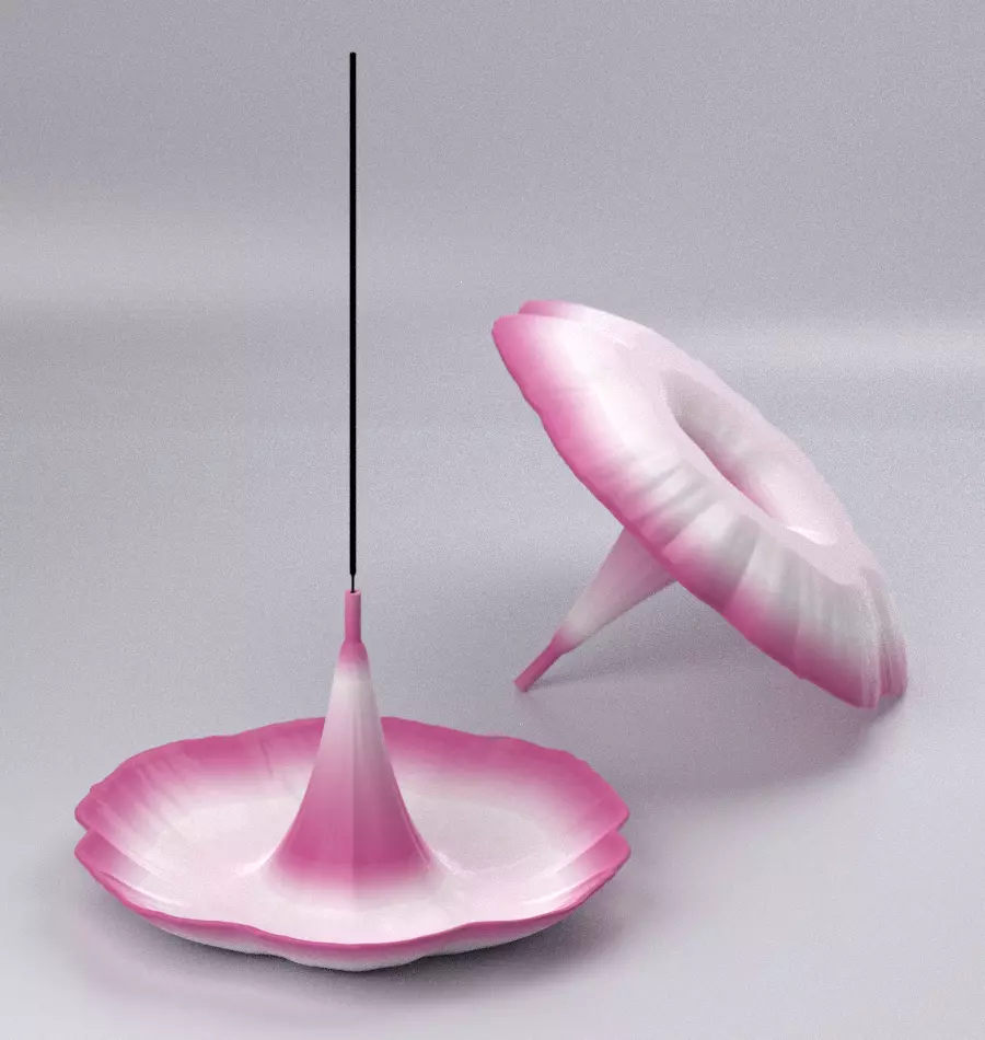 Flower Incense Holder 3D print model_0