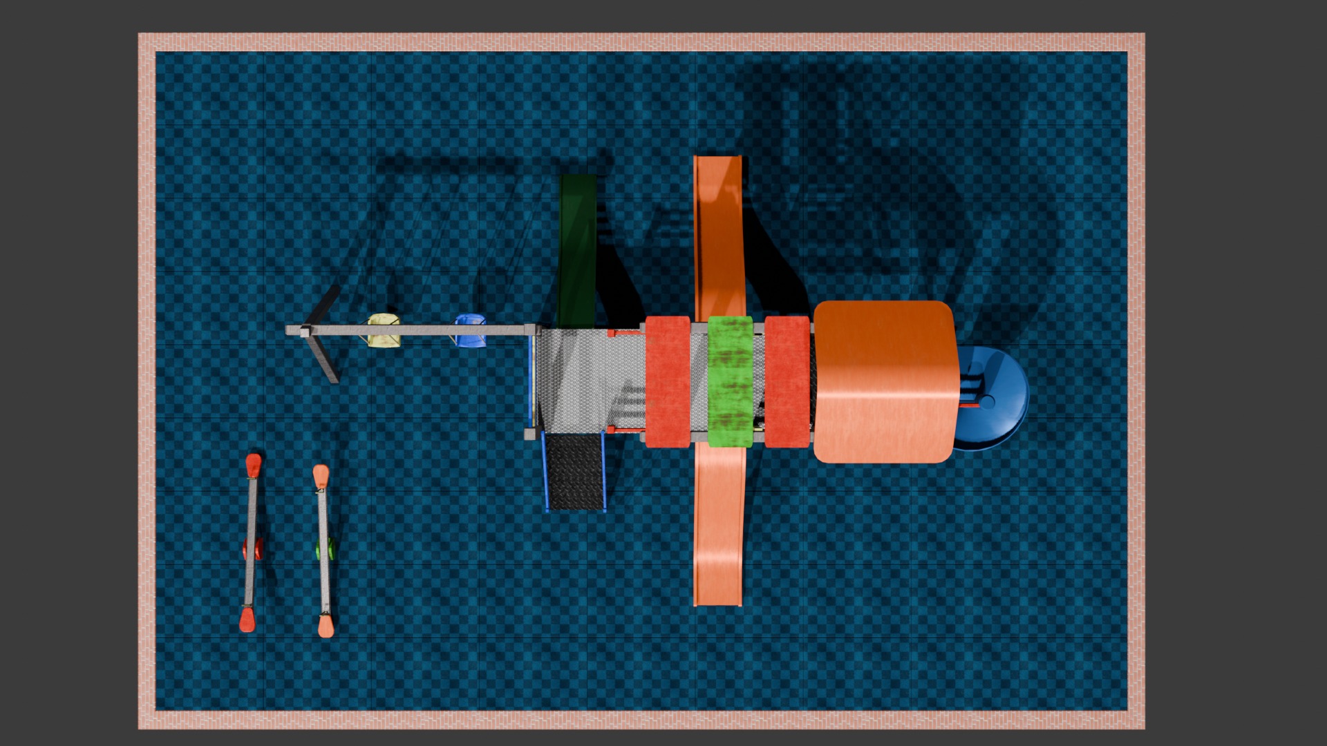 children playground Low-poly 3D model_12