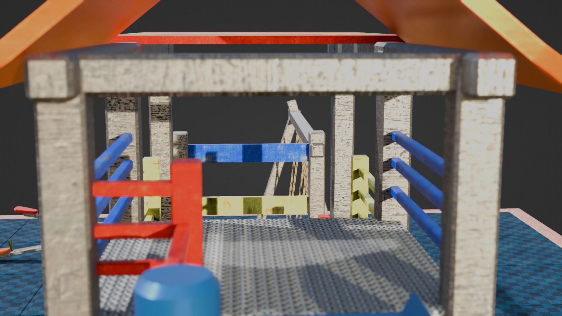 children playground Low-poly 3D model_4