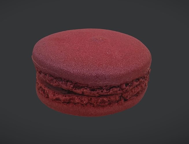 red macaron 3D model