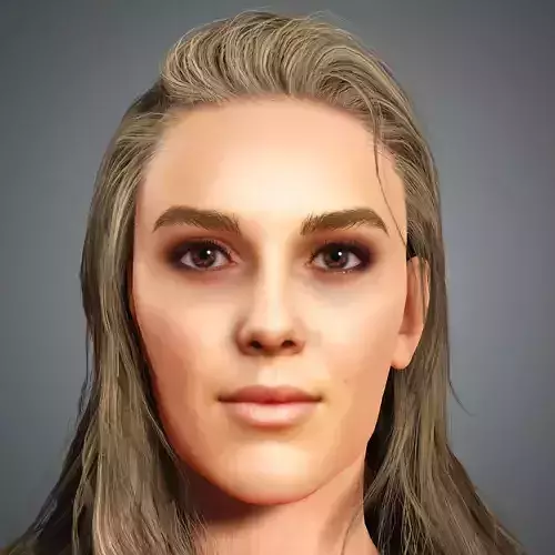 Millie Bobby Brown Character Low-poly 3D model