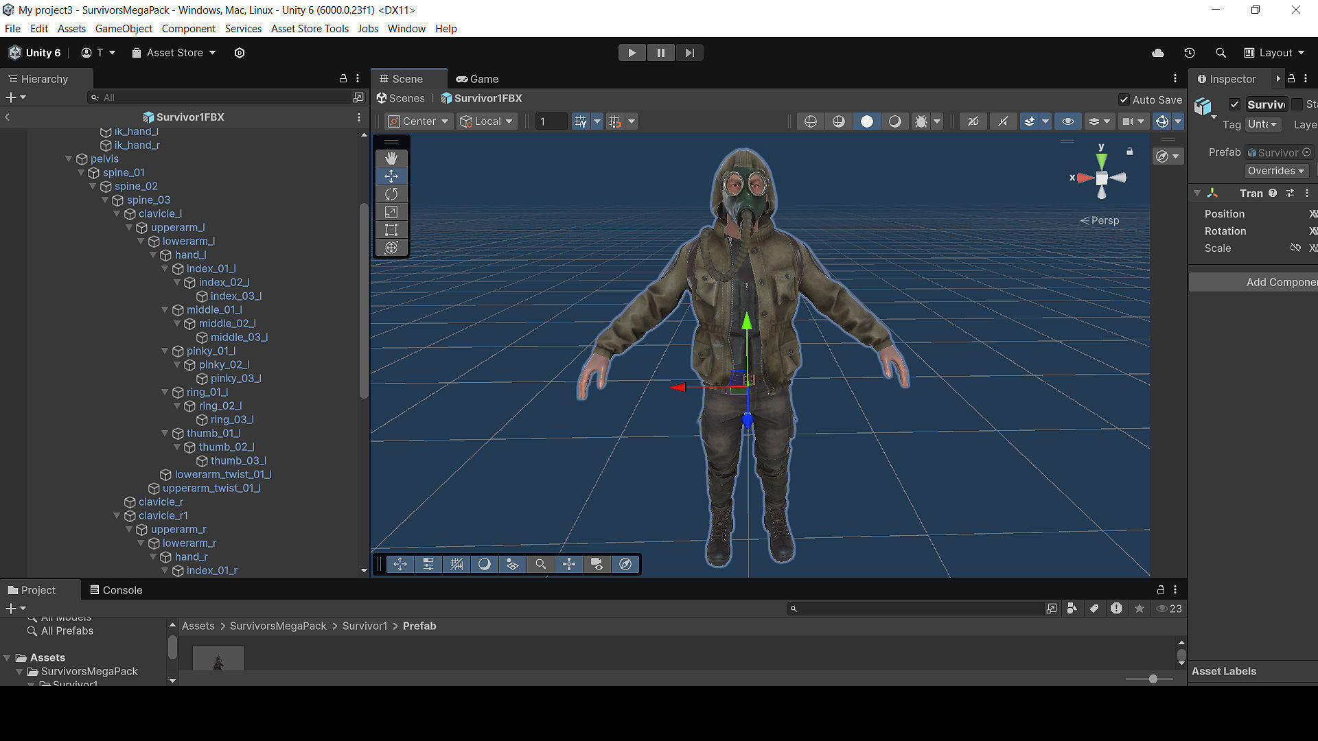Post apocalyptic survivors MEGA pack 5 game ready characters Low-poly 3D model_31