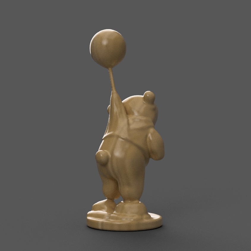 playful bear sculpture decor 3D print model_5
