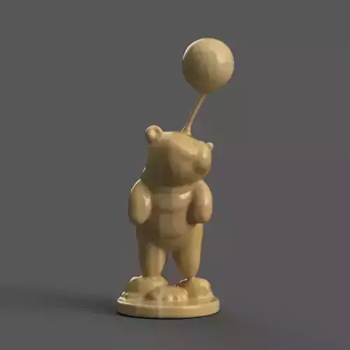 playful bear sculpture decor