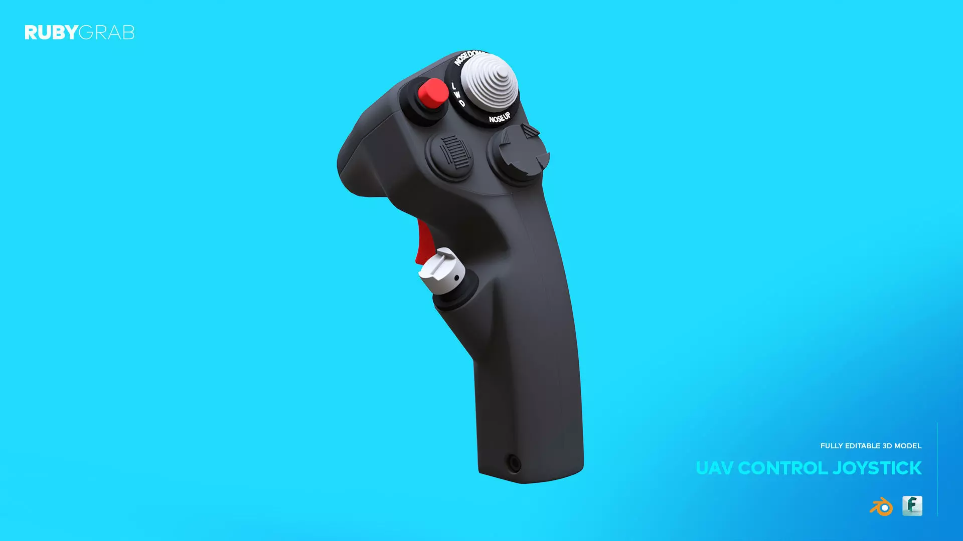  UAV Control Joystick Precision for Drone Operations Free 3D model_0