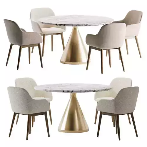 konna chair silhouette table