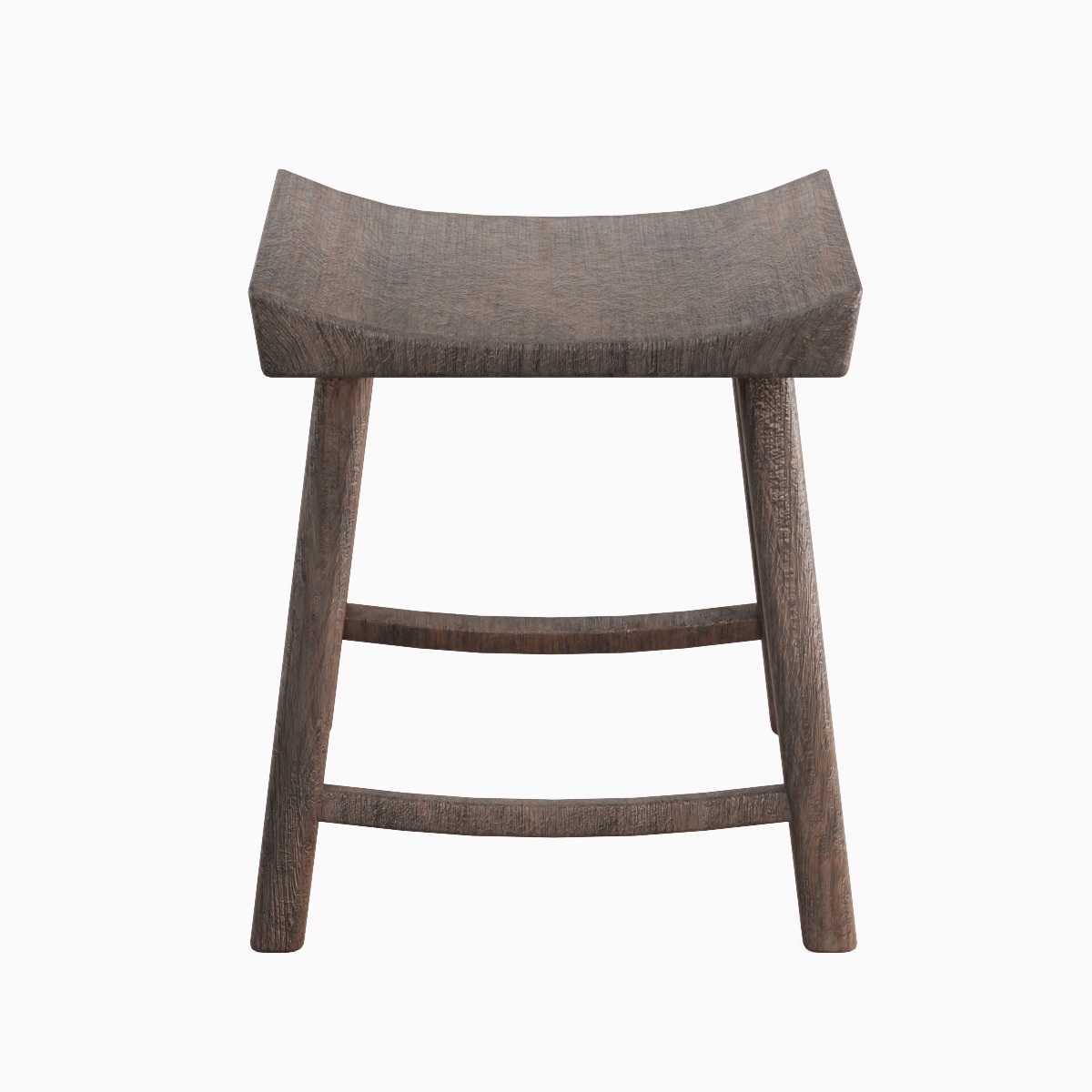 Old Wooden Chair 01  Low-poly 3D model_4