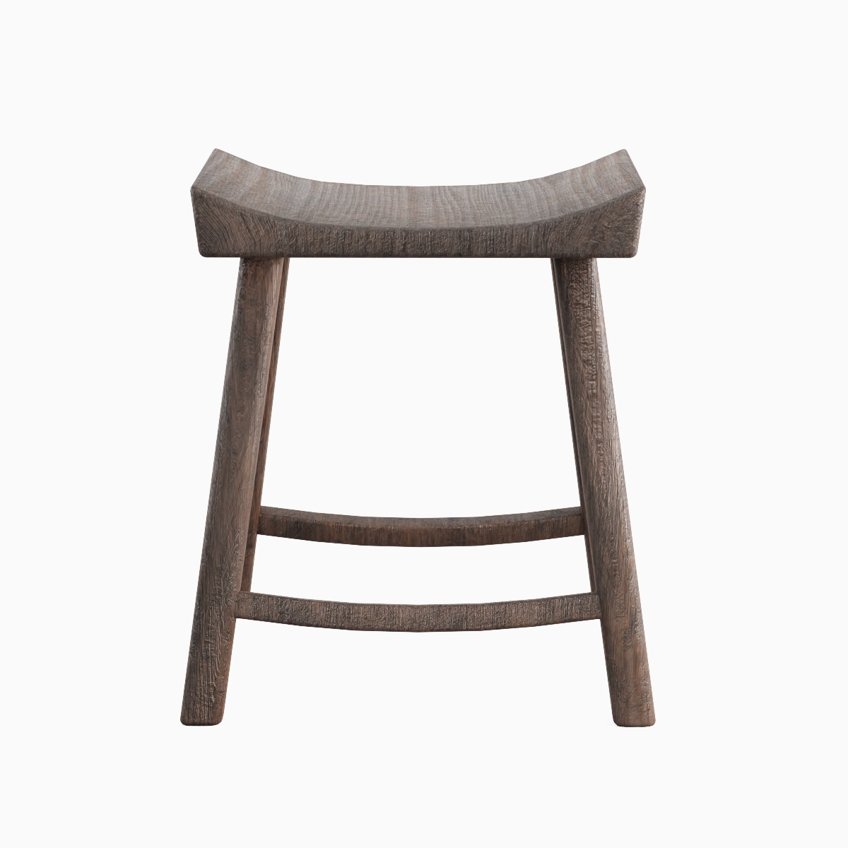Old Wooden Chair 01  Low-poly 3D model_1