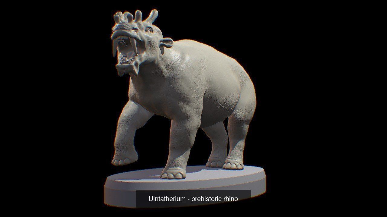 Prehistoric Animals Super Bundle x8 3D printable detailed 3D Model Collection_12