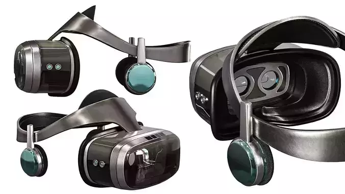 VR-Headset Low-poly 3D model