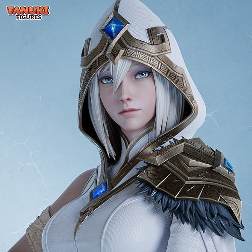 Ashe - League of Legends - Bust 3D print model