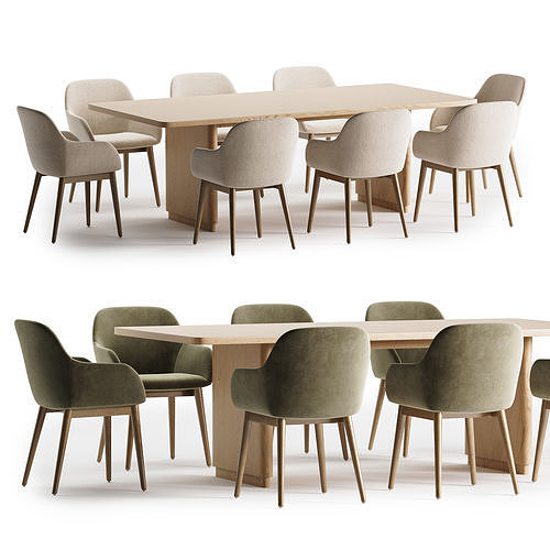 konna chair rina table 3D model