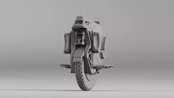 001563 Unprocessed 3D scan of futuristic unicycle
