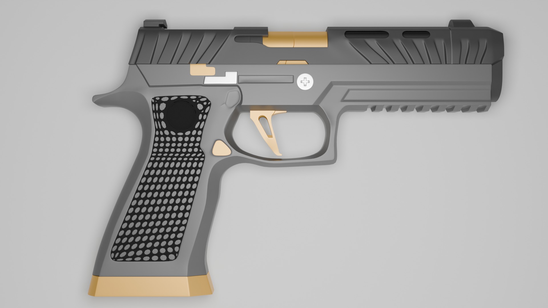 SIG SHORT  GUN Low-poly 3D model_5