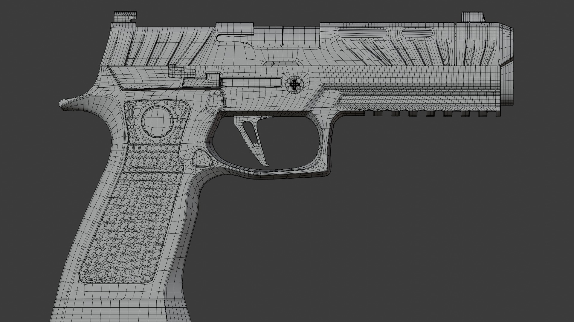 SIG SHORT  GUN Low-poly 3D model_2